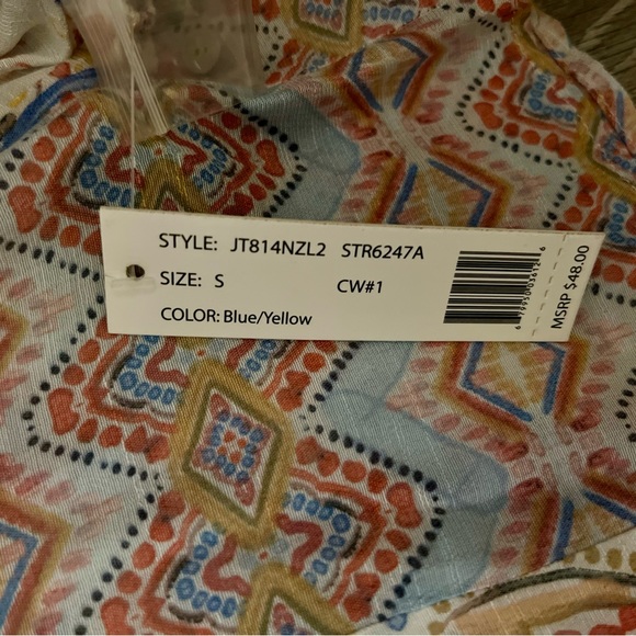 Zac and Rachel Paisley Flowy V-Neck Top - Picture 5 of 9